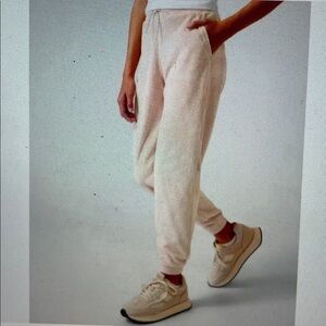 Athleta girls feeling great blush pink cozy jogger sz M 8/10
